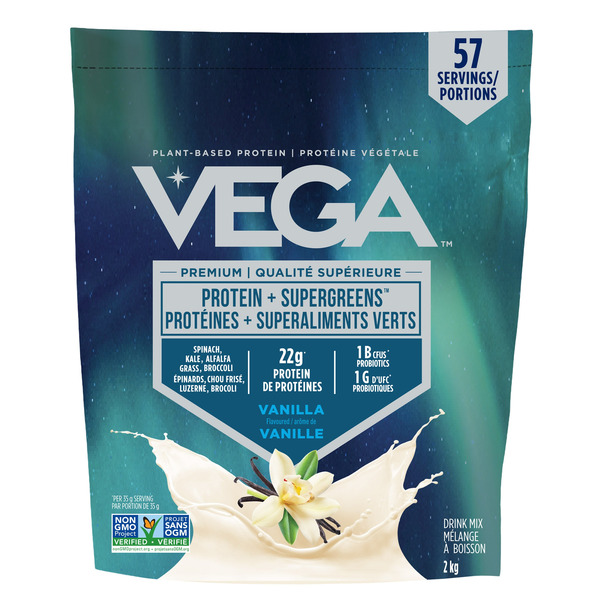 Vega Protein + Supergreens Plant-Based Protein Powder - Vanilla