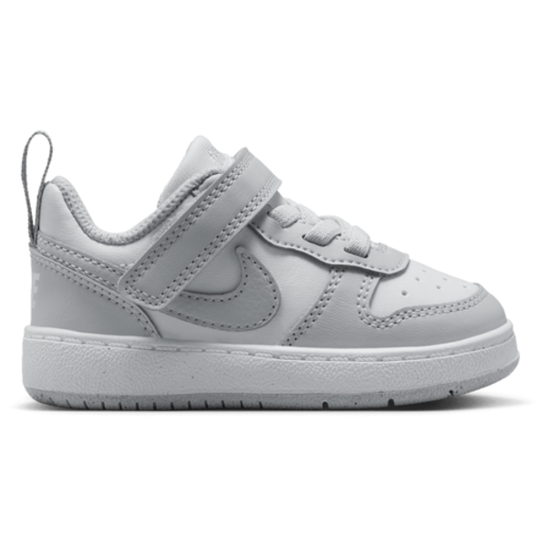 Nike Boys' Court Borough Low 2 Toddler Basketball Shoes, Size 5 - Gray/White