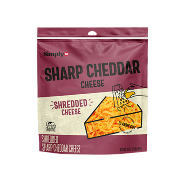 SimplyGO Classic Cut Shredded Sharp Cheddar Cheese