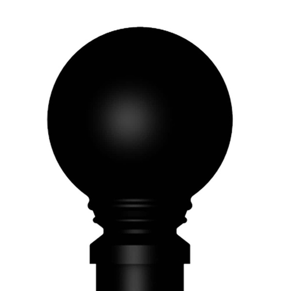 Stylewell 48 In. - 84 In. Telescoping 5/8 In. Single Curtain Rod Kit In Matte Black With Ball Finials