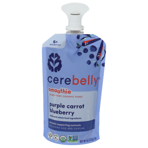 Cerebelly Inc Organic Purple Carrot Blueberry With Banana Baby Food Pouch