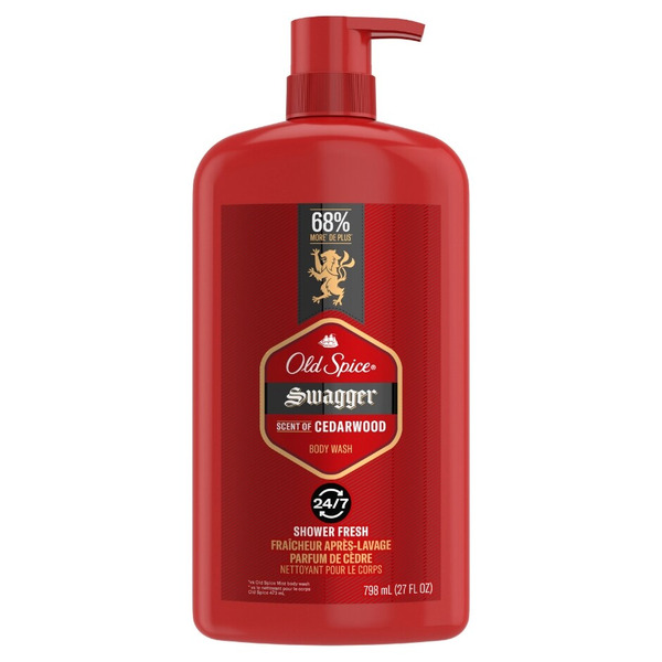 Old Spice Men's Swagger Body Wash Pump, Cedarwood Scent Same-Day