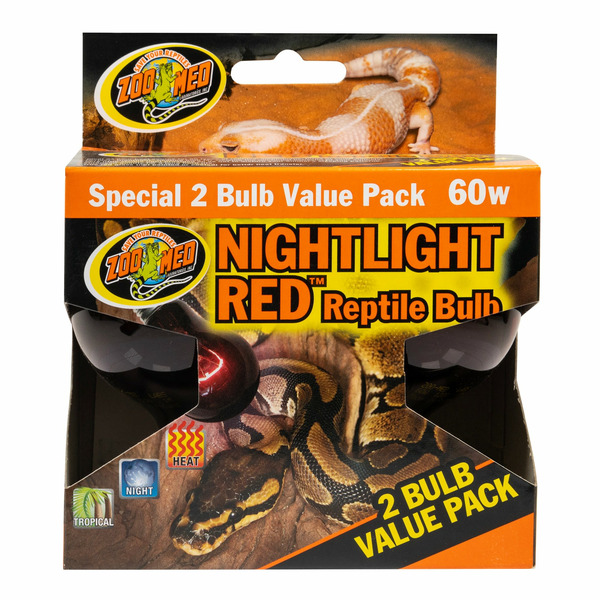 Zoo Med 60 Watts Nightlight Red Reptile Bulb