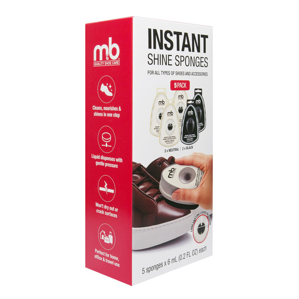 M&B Instant Shoe Shine Sponges