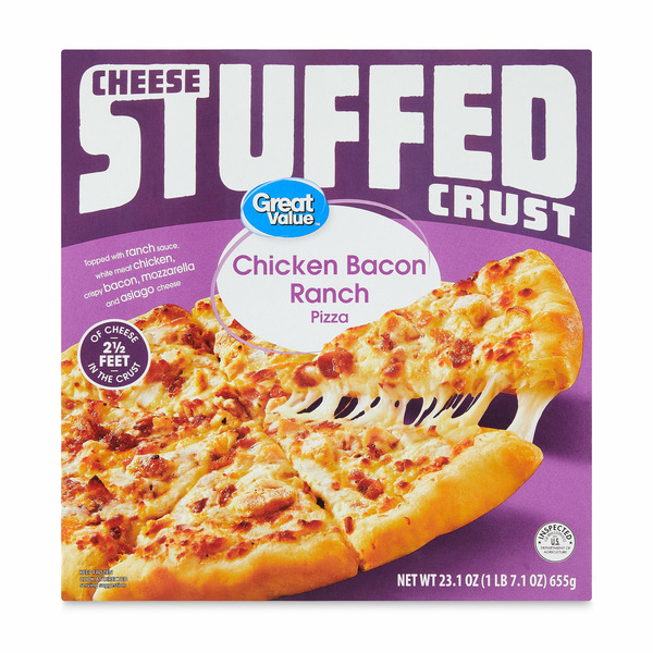 Walmart Great Value Cheese Stuffed Crust Chicken Bacon Ranch Pizza