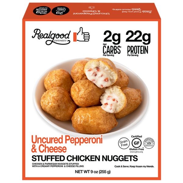 Real Good Foods Uncured Pepperoni & Cheese Stuffed Chicken Nuggets