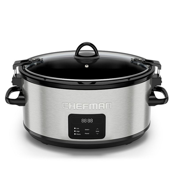 Chefman 7 Quart Programmable Slow Cooker with Locking Lid