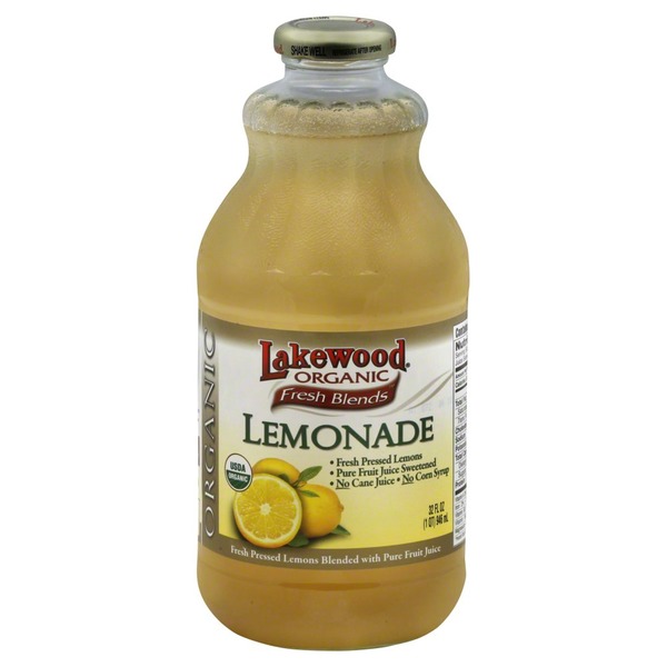 Lakewood Juice, Lemonade, Pure Fruit, Organic, Lemonade, Bottle (32 oz