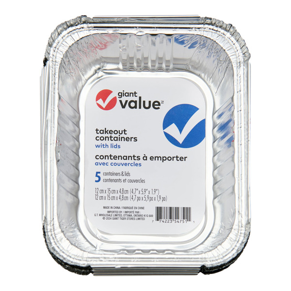 Giant Value 10 Piece Takeout Containers With Lids Same-Day Delivery ...