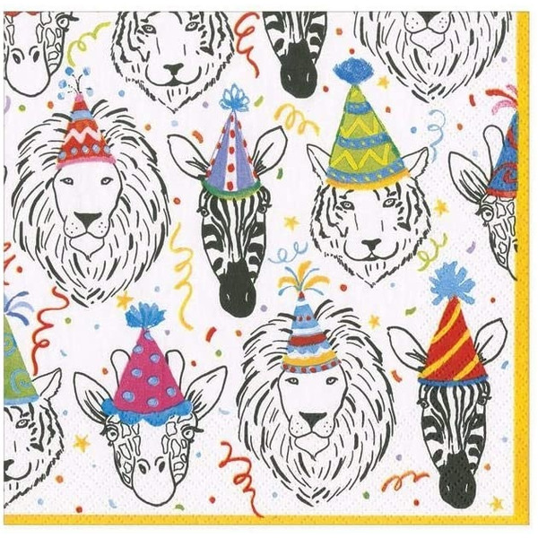 Safari Birthday Paper Cocktail Napkins