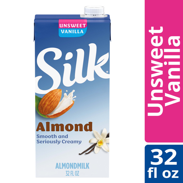 Silk Shelf-Stable Almond Milk, Unsweetened Vanilla, Dairy-Free