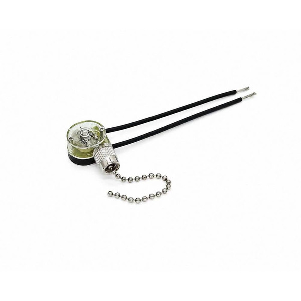 Commercial Electric 3 Amp Single-pole Pull-chain Switch, Silver Etl Listed Pull-chain Switch For Ceiling Fans And Canopy Light Fixture
