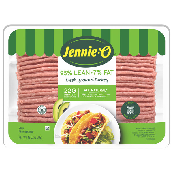 JENNIE-O TURKEY STORE JENNIE-O Ground Turkey 93% Lean / 7% Fat - 3