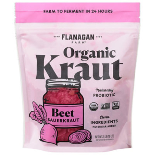 Flanagan Farm Kraut, Organic, Beet