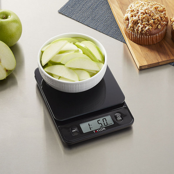 Taylor Kitchen Scale, Black Glass, Digital