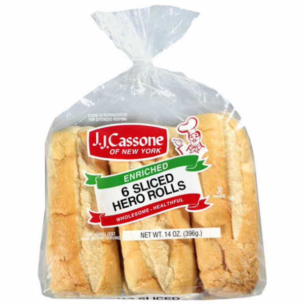 J.j. Cassone Of New York Enriched Sliced Hero Rolls