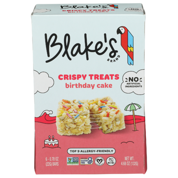 Blake's Seed Based Birthday Cake Rice Crispy Treats 6 Pack