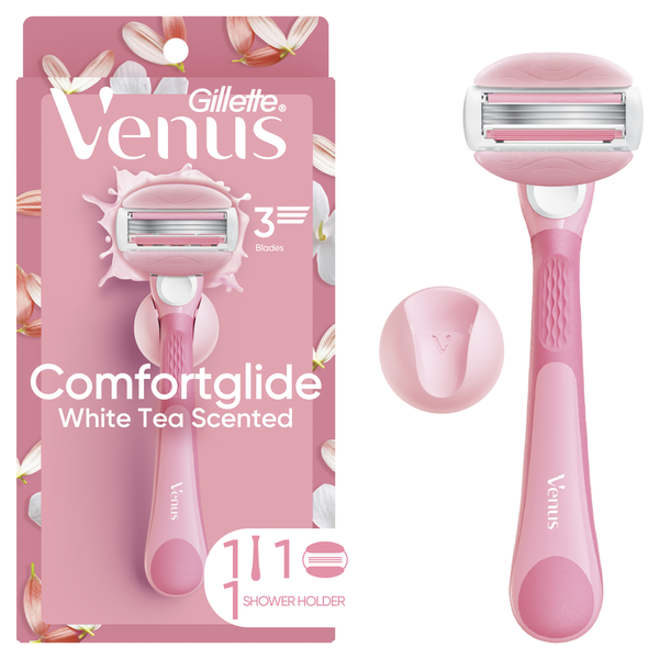 Venus Comfortglide White Tea Women's Razor, 1 Blade Refill +