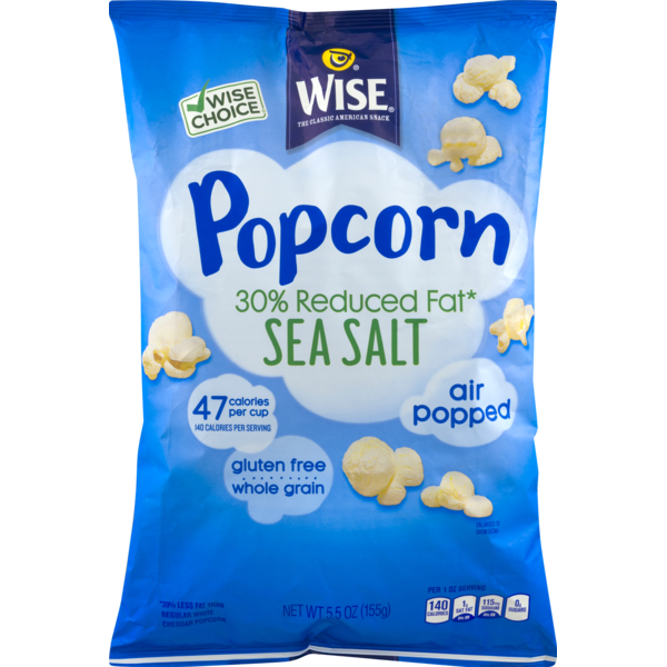 Wise Popcorn 30 Reduced Fat Sea Salt Air Popped (5.5 oz) Instacart