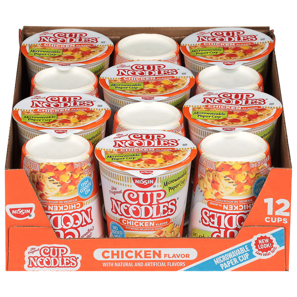 Nissin Cup Noodles Chicken Flavor 12-Pack Same-Day Delivery | Food