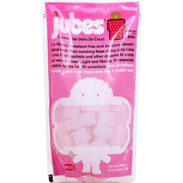 Jubes Coconut Gel, Strawberry Flavor