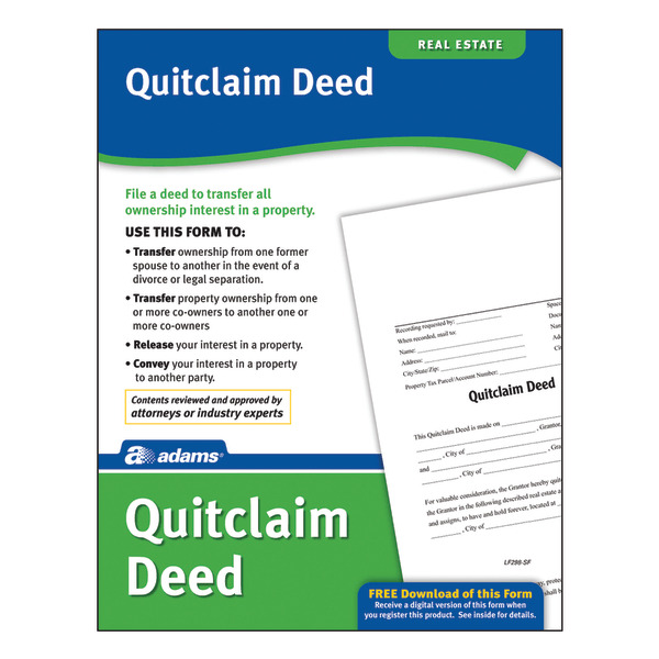Adams Quitclaim Deed Set