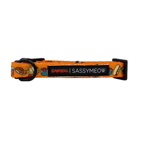 Sassy Meow Garfield Cat Collar, Small - Orange