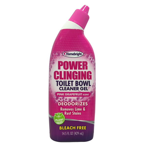 Homebright Power Clinging Toilet Bowl Cleaner Gel Pink Grapefruit