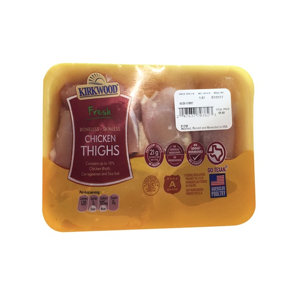 Kirkwood Fresh Boneless Skinless Chicken Thighs (1 lb) Instacart