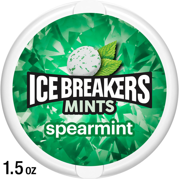 ICE BREAKERS Spearmint Flavored Sugar Free Mints Puck, 1.5 oz Same