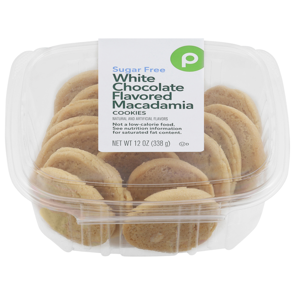 クッキー Publix Cookies, White Chocolate Flavored Macadamia, Sugar Free