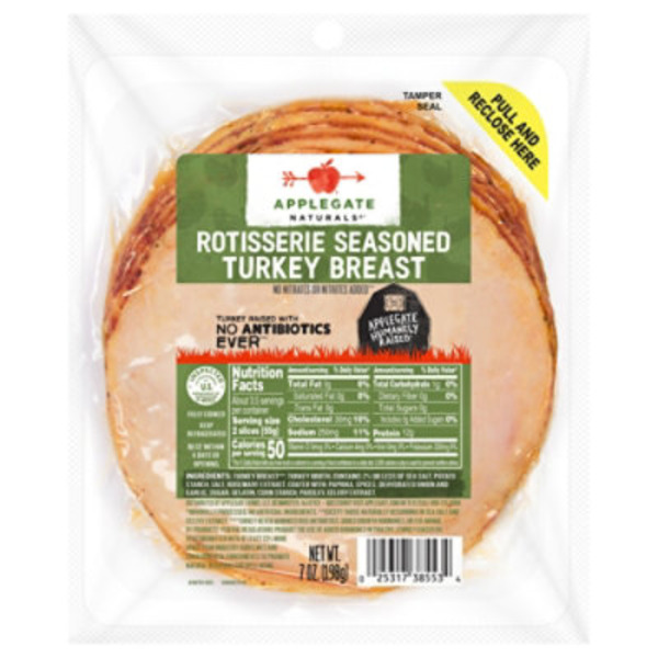 Applegate Rotisserie Seasoned Turkey Breast