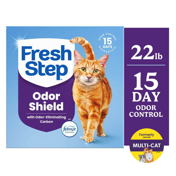 Fresh Step Odor Shield Multi Cat Clumping Litter with Febreze Freshness