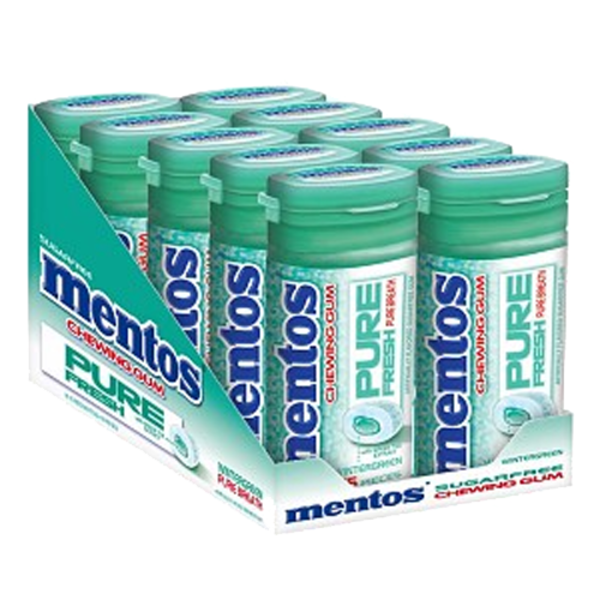 Mentos - Sugar Free Wintergreen Gum - 10 ct