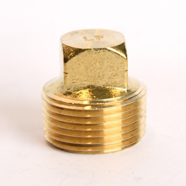 Homeplus+ MPT Square Head Cored Plug - Brass