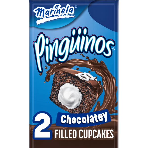 Marinela Pingüinos, 2 ct, Chocolatey, Filled Cupcakes, Snack Cakes, 2.82 oz