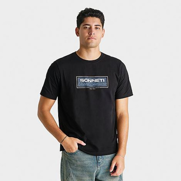 Sonneti Men's Design Box Graphic T-Shirt, L - Black