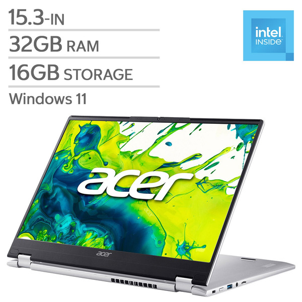 Acer Aspire 5 Spin 14 Touchscreen Laptop, Intel Core Ultra 5 115U, 16 GB RAM, 512 GB SSD