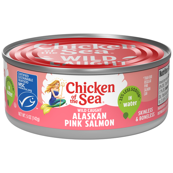 Chicken of the Sea Wild Caught Alaskan Pink Salmon, 25% Less