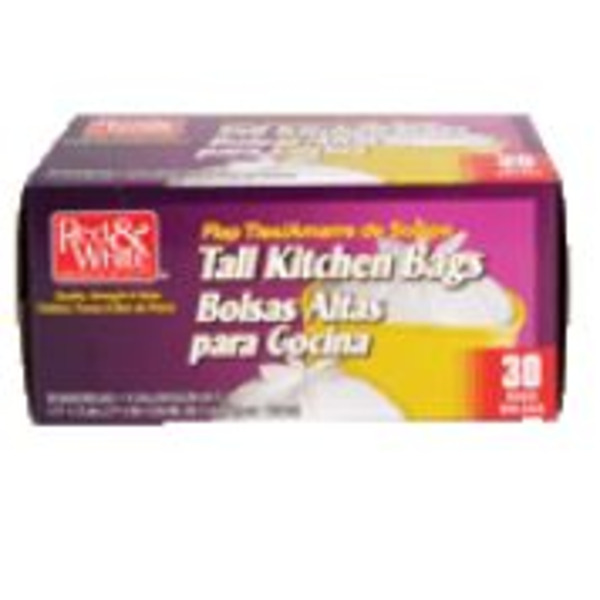 Red & White - Flap Kitchen Bag - 12/30 Ct