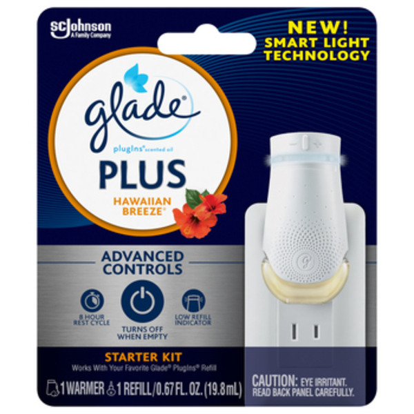 Glade PlugIns Plus Scented Oil Air Freshener Starter Kit, Hawaiian Breeze