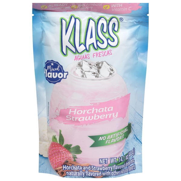 Klass Drink Mix, Horchata Strawberry