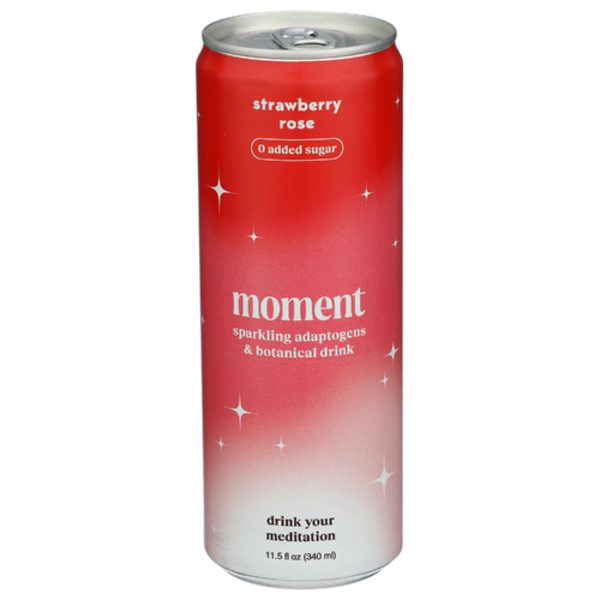 Moment Strawberry Rose Sparkling Adaptogens Drink