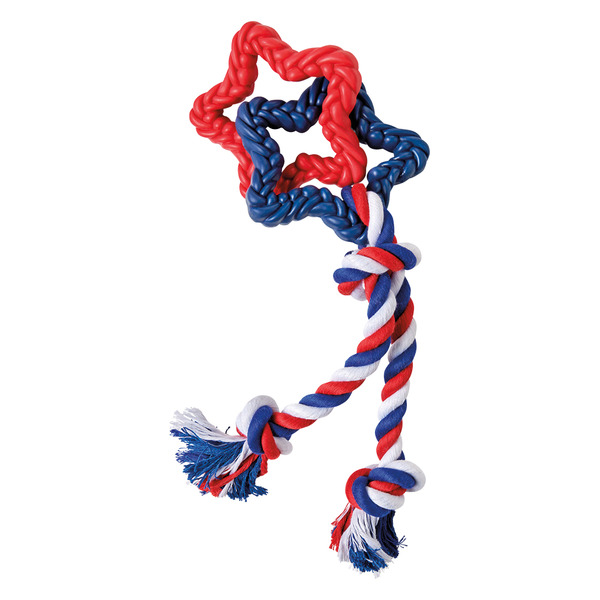 Heart to Tail Rubber Stars Rope Dog Toy