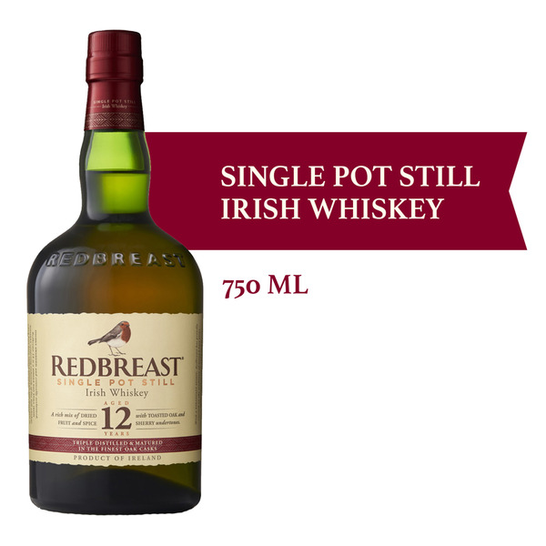 Redbreast 12 Year Old Single Pot Still Irish Whiskey Same-Day