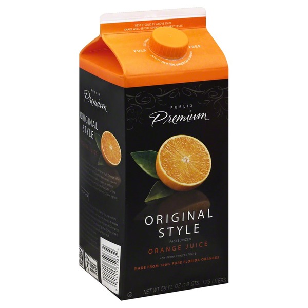 Publix Premium Juice, Orange, Original Style, Pulp Free (59 oz) Instacart