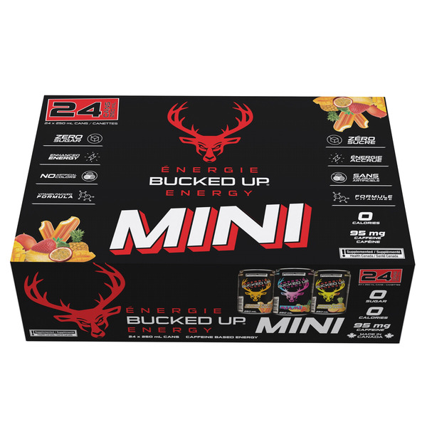 Bucked Up Zero Sugar Mini Energy Drink Cans