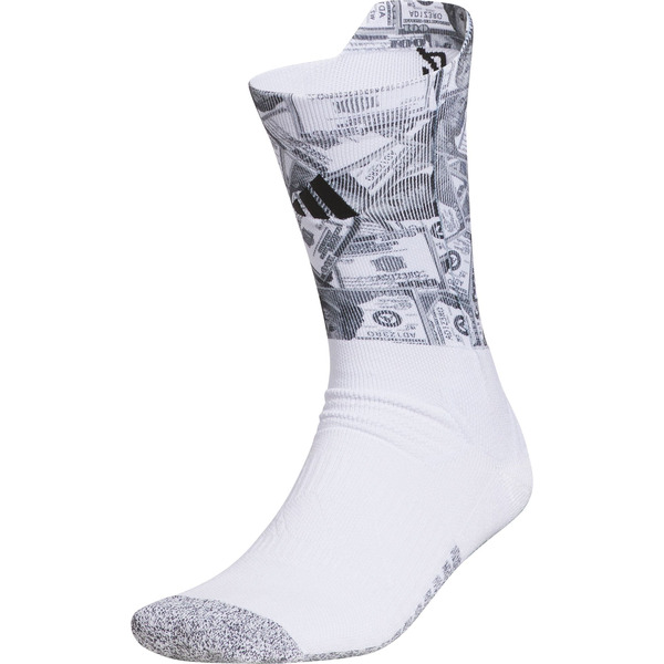 adidas Adizero Electric 2 Crew Socks, L - White/Black