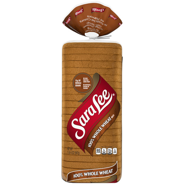Sara Lee 100% Whole Wheat Bread, Made with Whole Grains, 22 slices, 20 oz