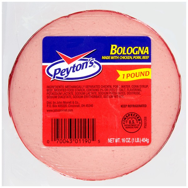 Peyton's Made with Chicken Pork Beef Bologna (16 oz) Instacart